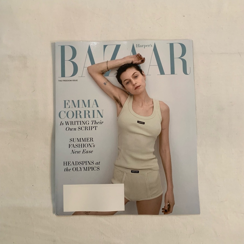 Harper’s Bazaar Emma Corrin “Is Writing Their Own” Issue June/July 2024 Magazine